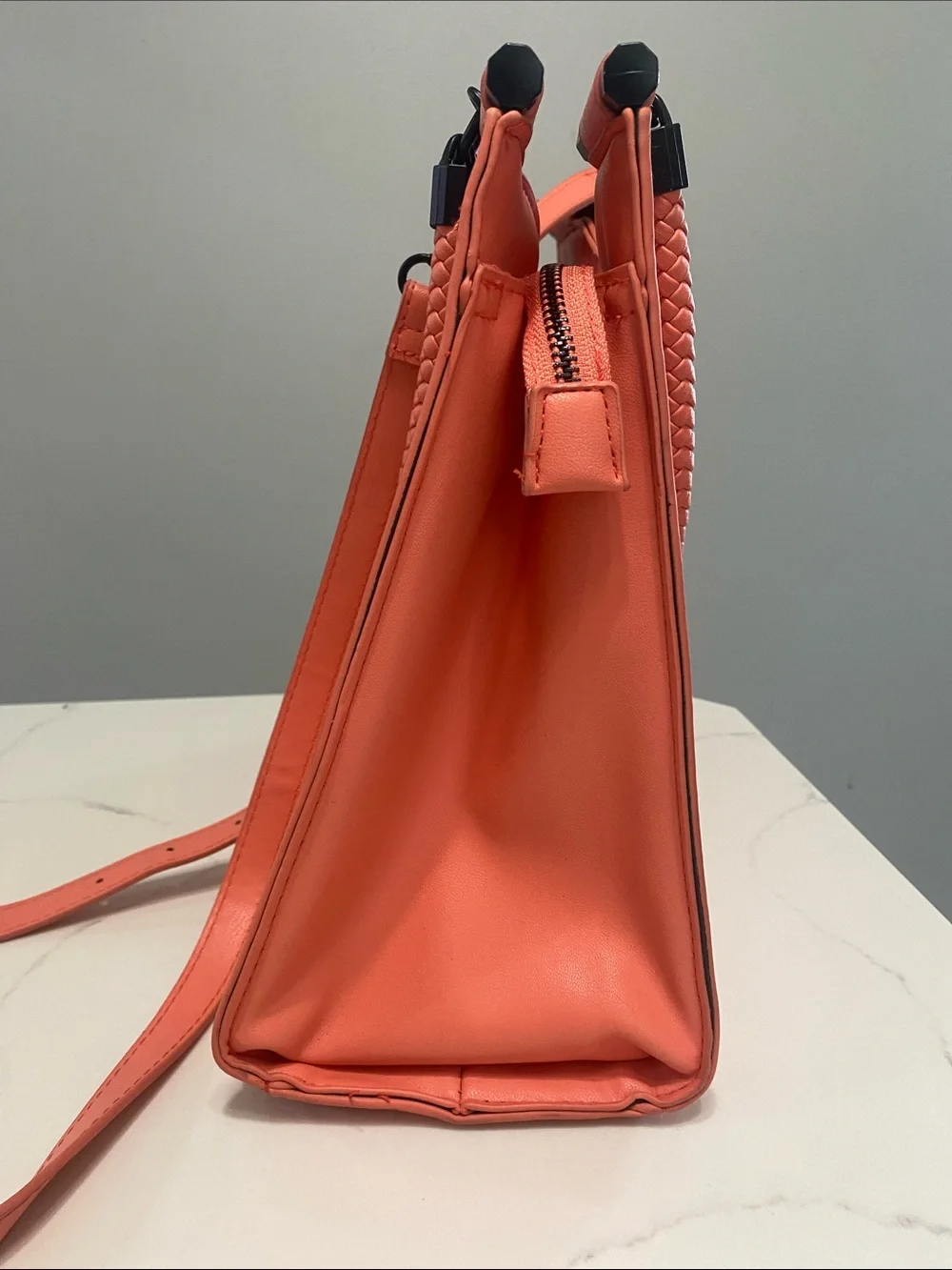 Badgley Mischka Coral Structured Tote with Braided Handle Women - Picture 4 of 12